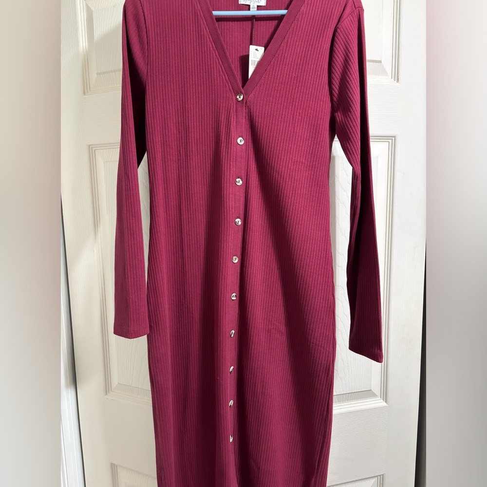 Fitted Maxi Sweater Dress